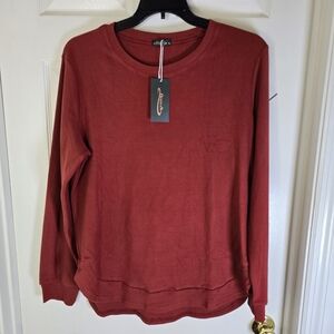 Rust Ofeefan NWT Super Soft Womens Long Sleeve Pullover Top XL